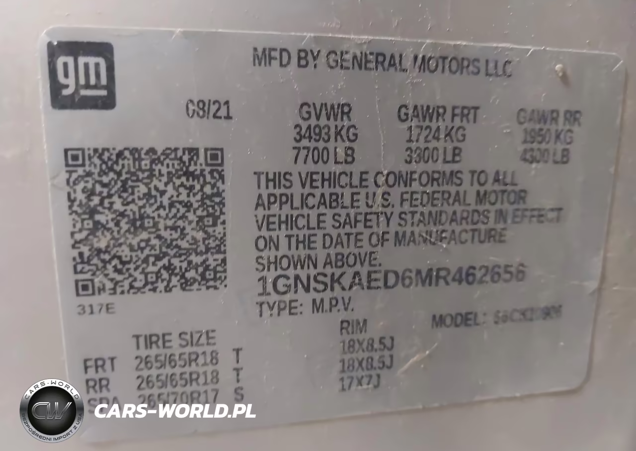 2021 Chevrolet Suburban 4Wd Commercial Fleet VIN:1GNSKAED6MR462656 - 9