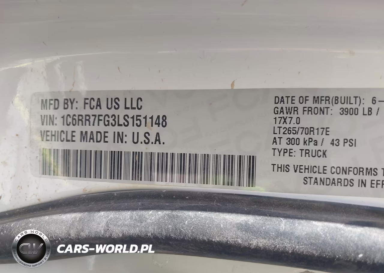 2020 Ram 1500 Classic VIN:1C6RR7FG3LS151148 - 9