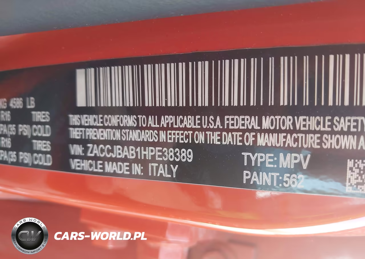2017 Jeep Renegade Sport 4X4 VIN:ZACCJBAB1HPE38389 - 9