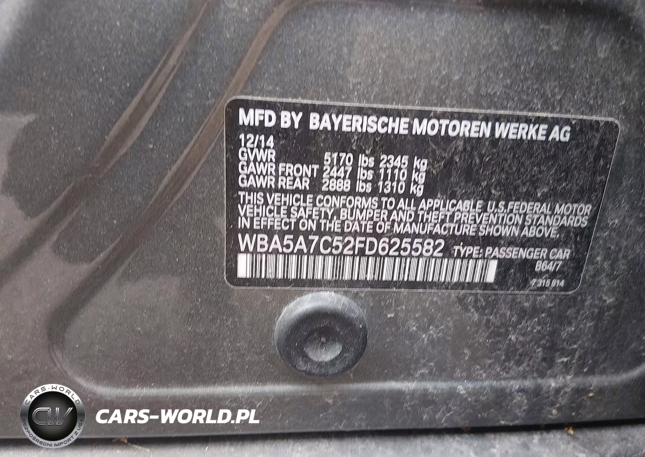 2015 BMW 528I xDrive VIN:WBA5A7C52FD625582 - 9