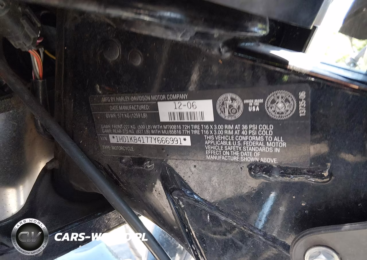 2007 Harley-Davidson Flhx VIN:1HD1KB4177Y666991 - 10