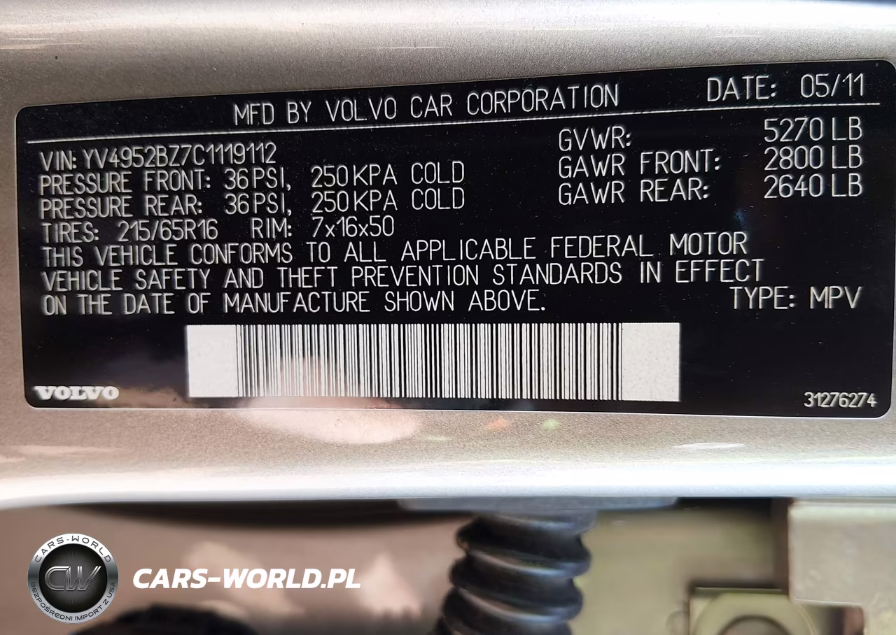 2012 Volvo Xc70 3.2-3.2 Platinum-3.2 Premier-3.2 Premier Plus VIN:YV4952BZ7C1119112 - 9