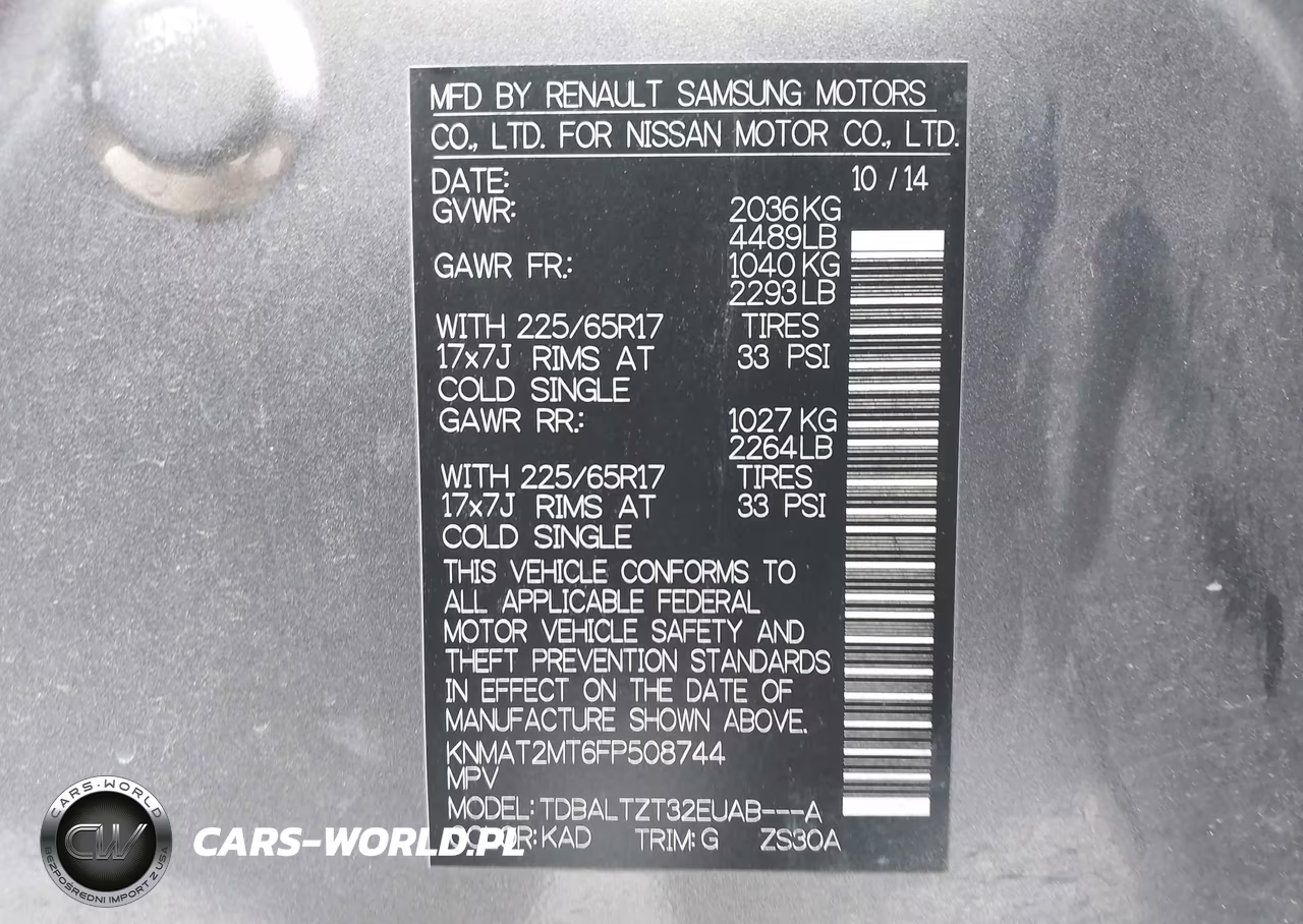 2015 Nissan Rogue Sv VIN:KNMAT2MT6FP508744 - 9
