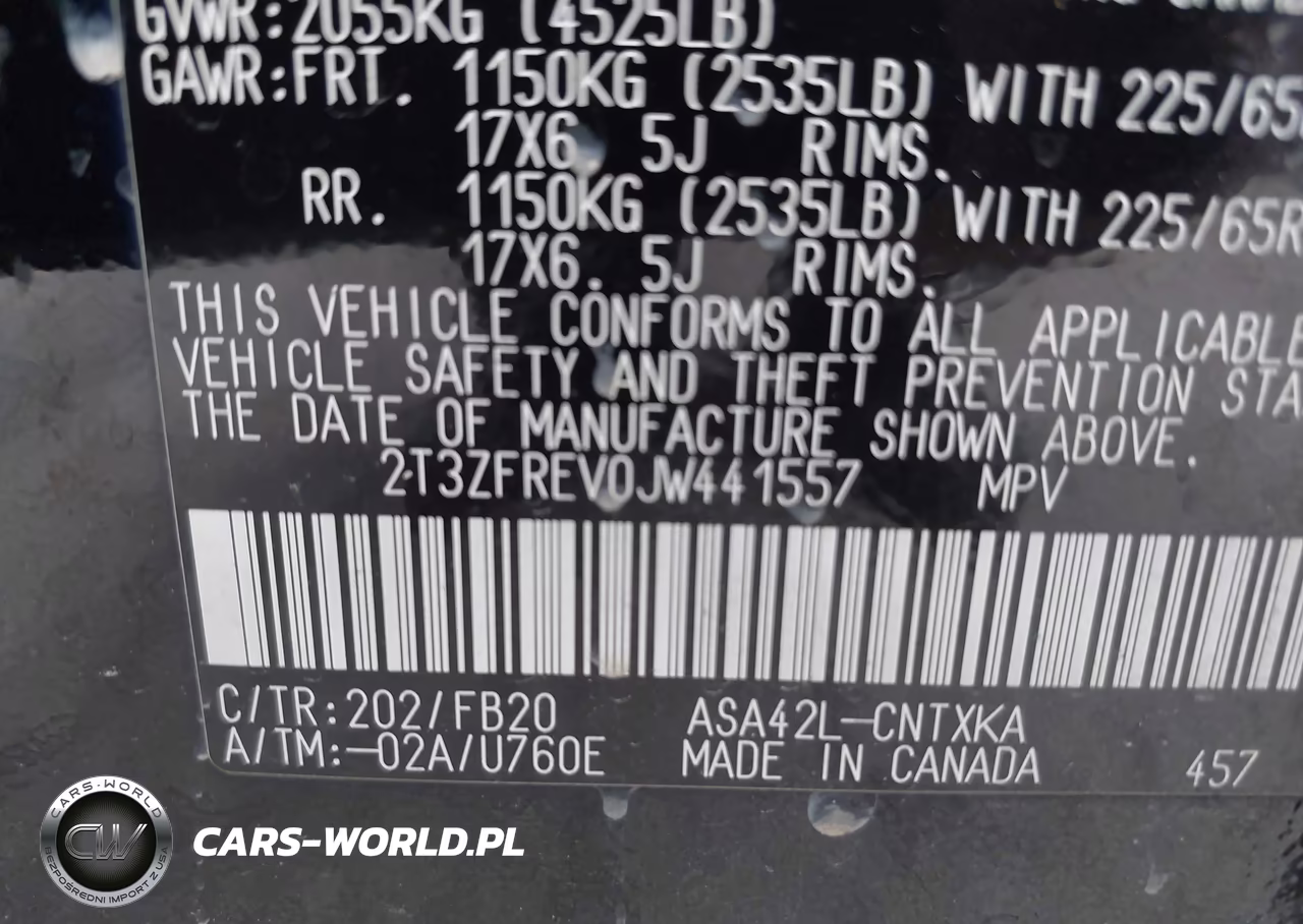2018 Toyota Rav4 Le VIN:2T3ZFREV0JW441557 - 9