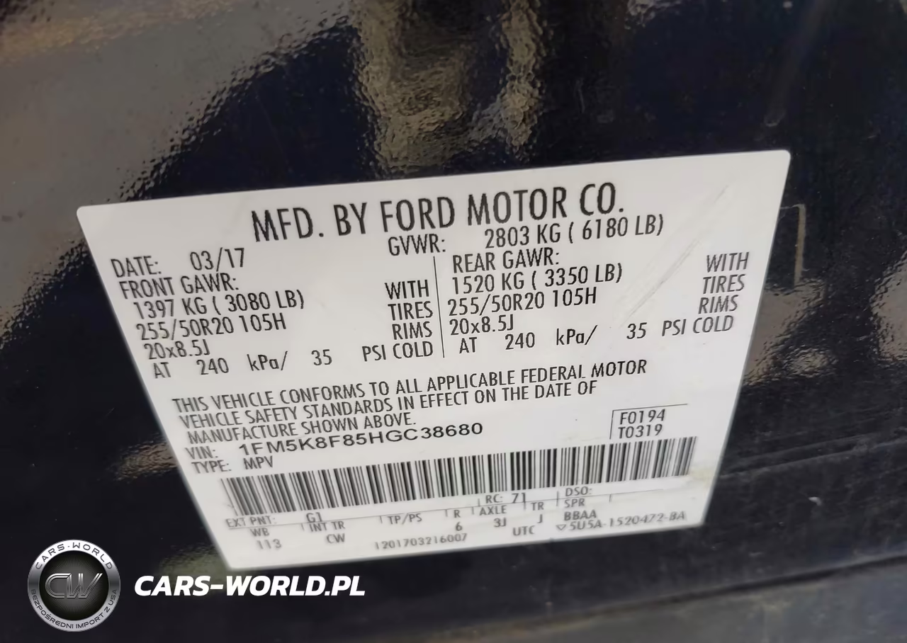 2017 Ford Explorer Limited VIN:1FM5K8F85HGC38680 - 9