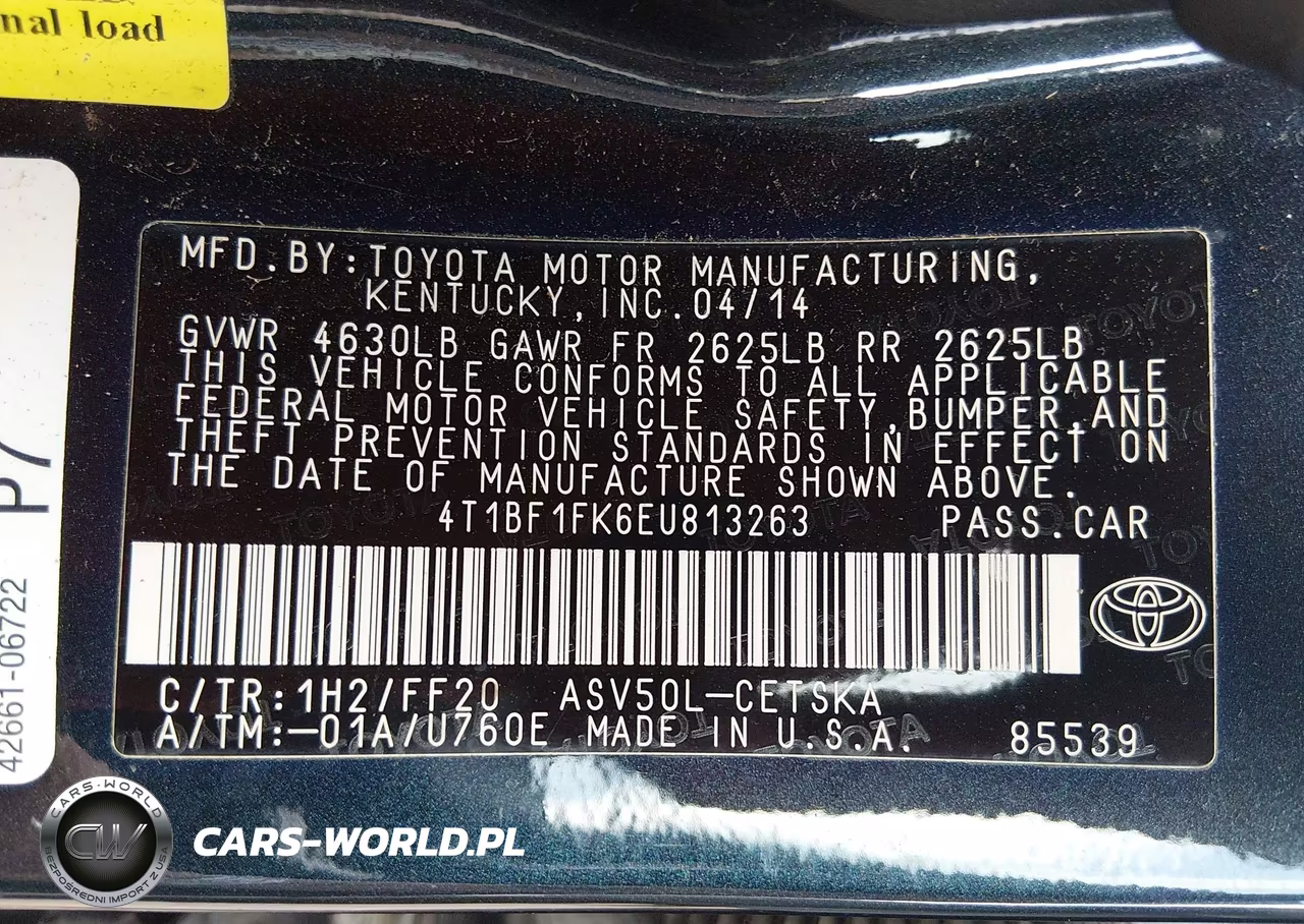 2014 Toyota Camry Se VIN:4T1BF1FK6EU813263 - 9