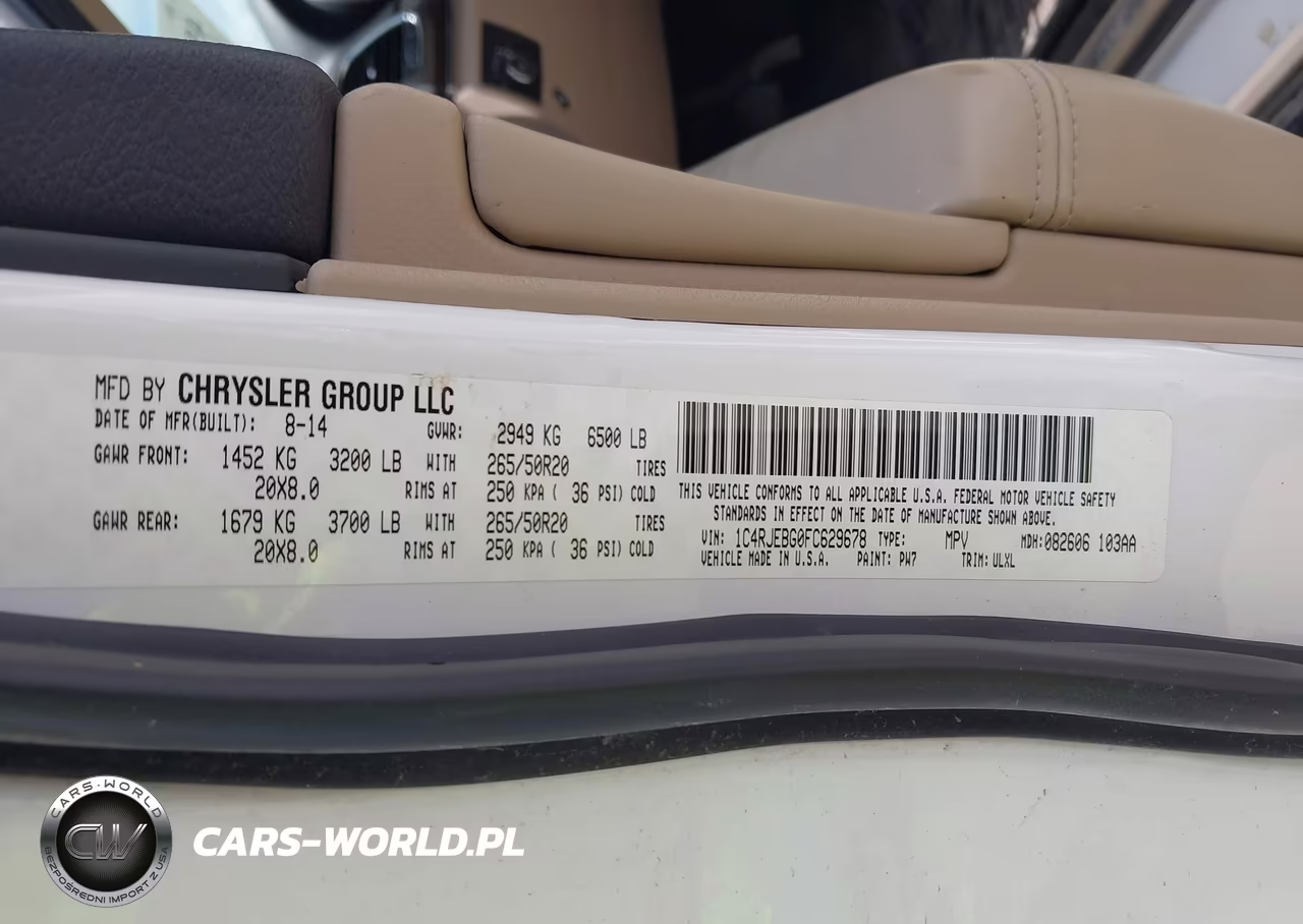 2015 Jeep Grand Cherokee Limited VIN:1C4RJEBG0FC629678 - 9