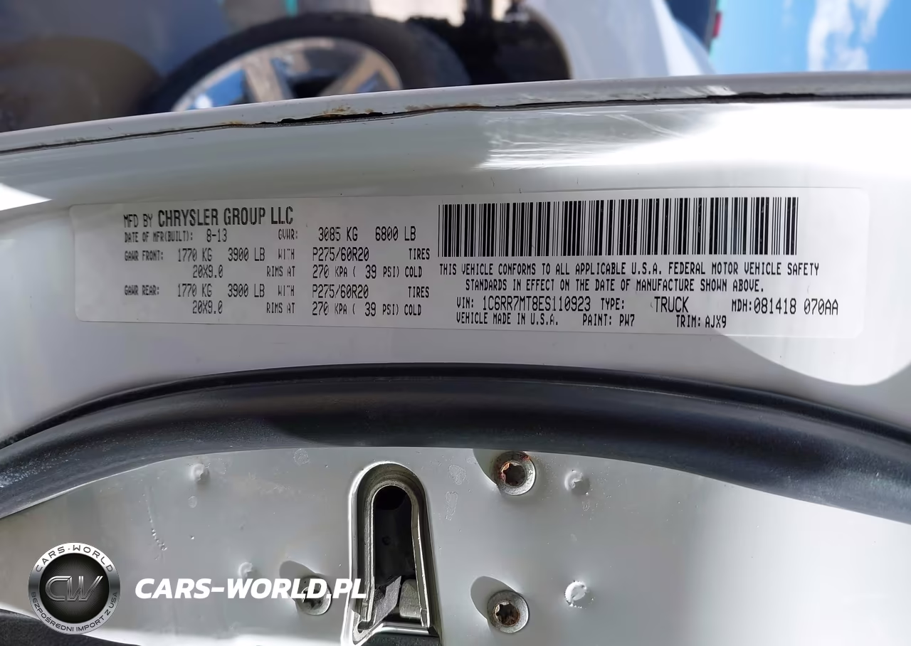 2014 Ram 1500 Sport VIN:1C6RR7MT8ES110923 - 9