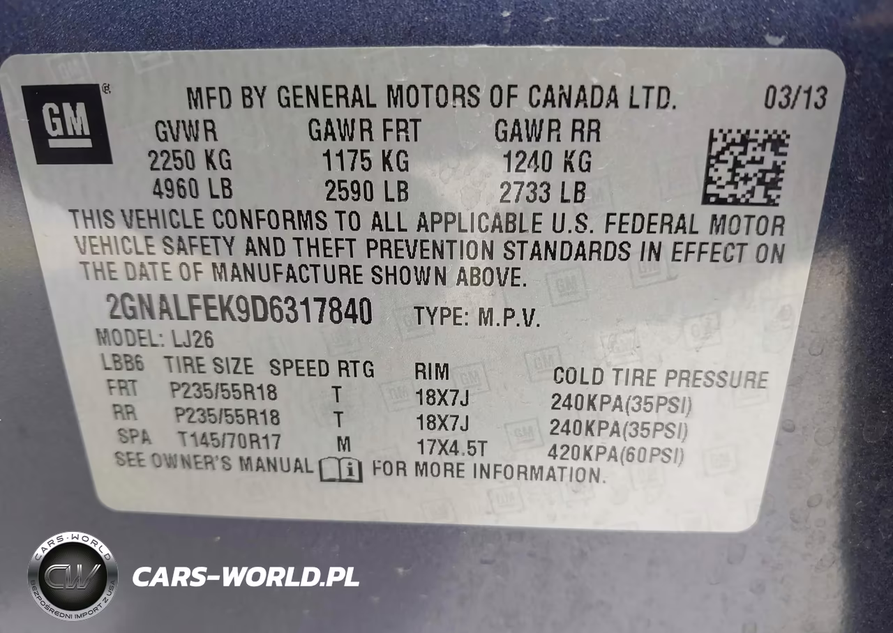 2013 Chevrolet Equinox Ltz VIN:2GNALFEK9D6317840 - 9