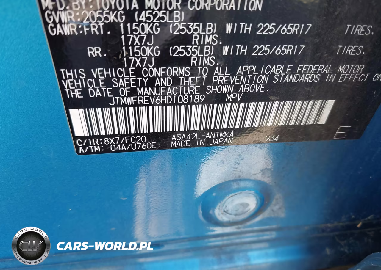 2017 Toyota Rav4 Xle VIN:JTMWFREV6HD108189 - 9