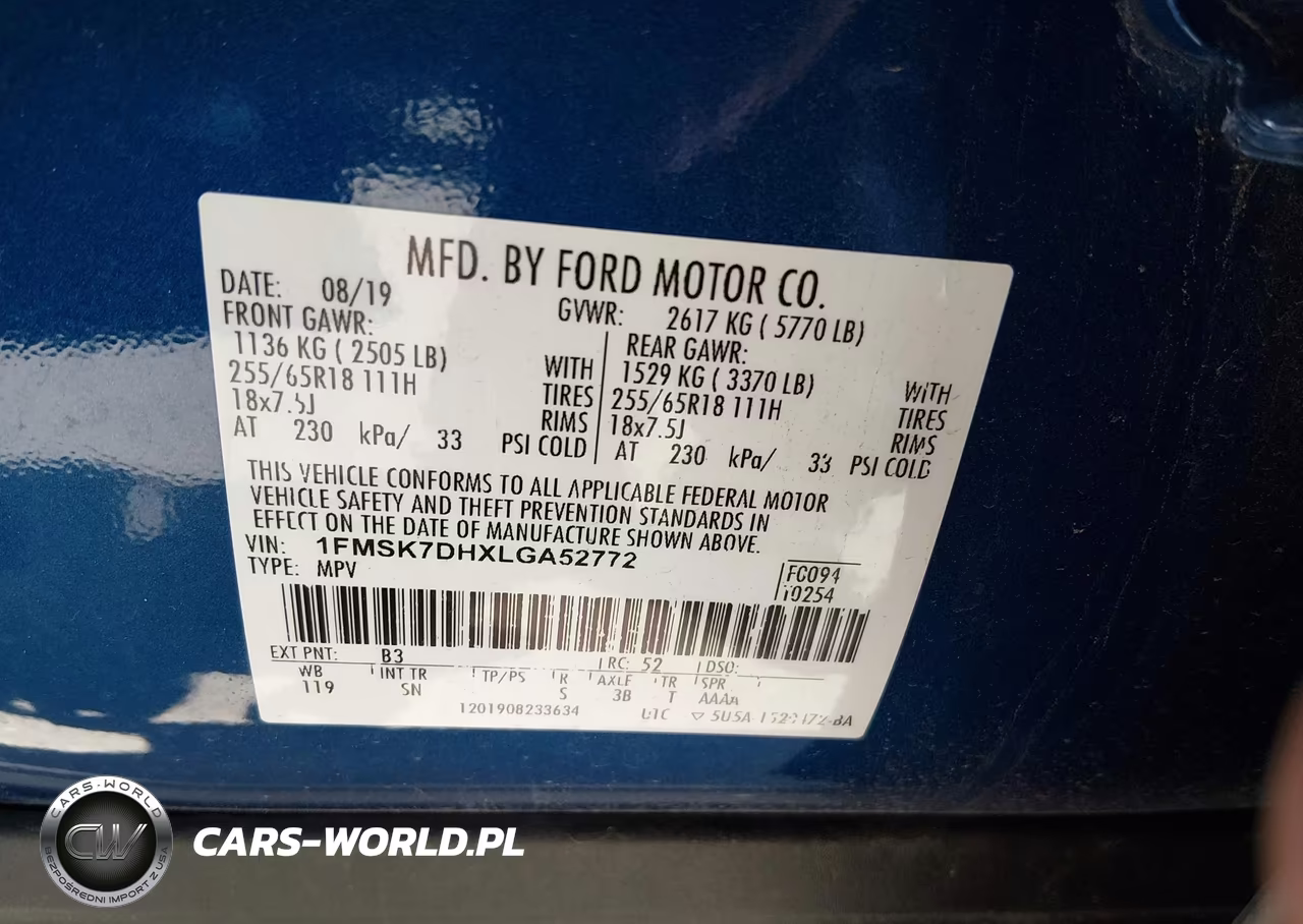2020 Ford Explorer Xlt VIN:1FMSK7DHXLGA52772 - 9