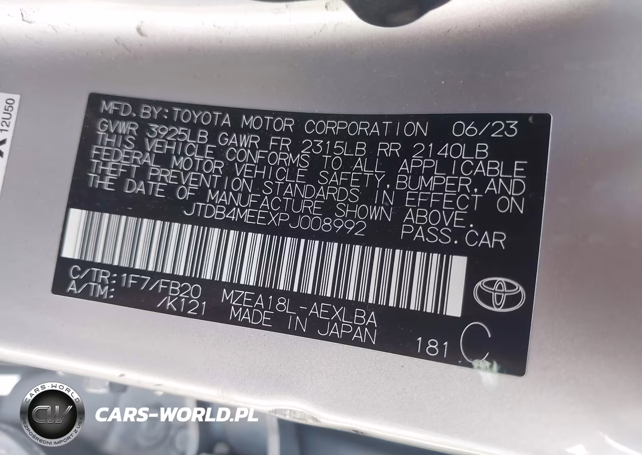 2023 TOYOTA COROLLA LE VIN:JTDB4MEEXPJ008992 - 9