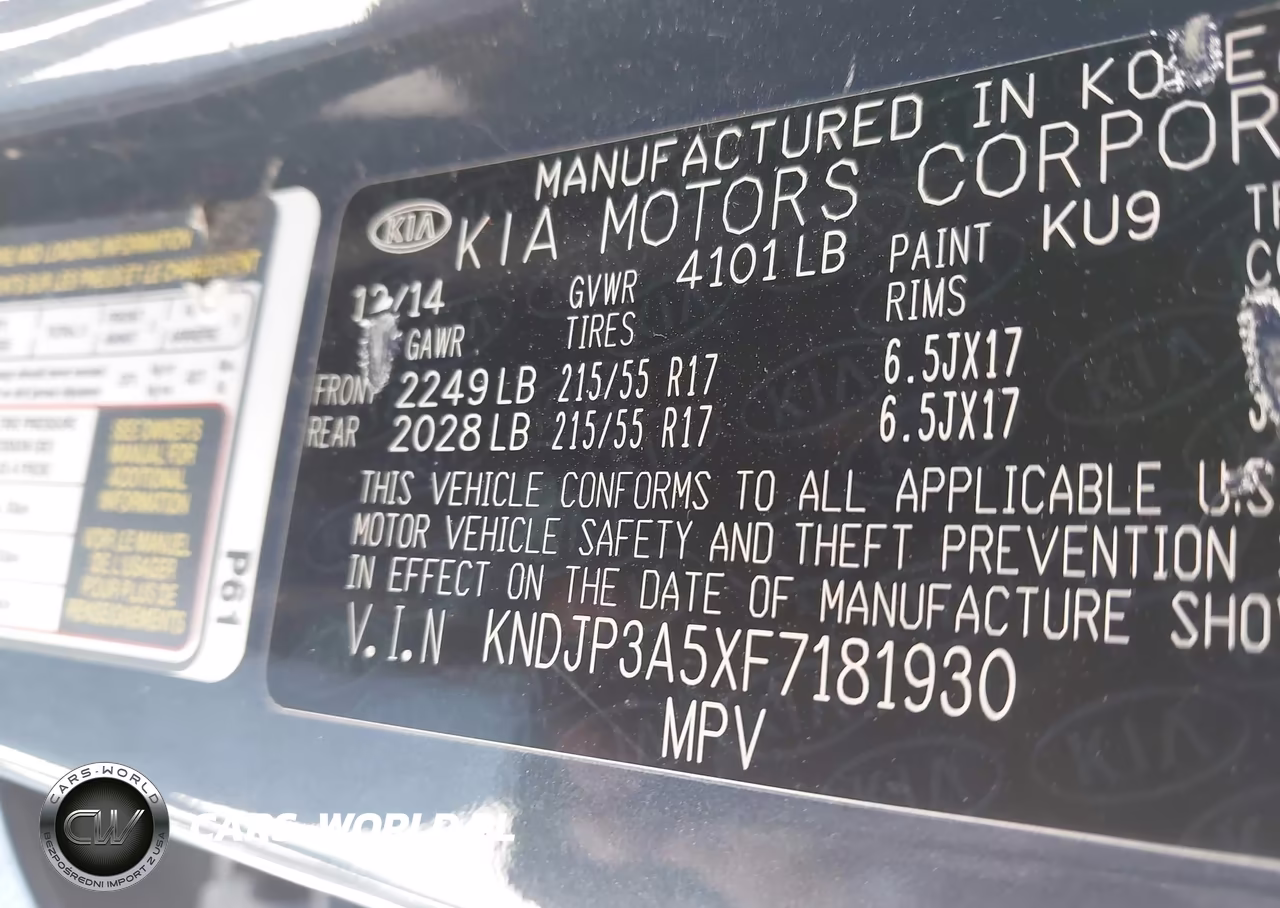2015 Kia Soul + VIN:KNDJP3A5XF7181930 - 9