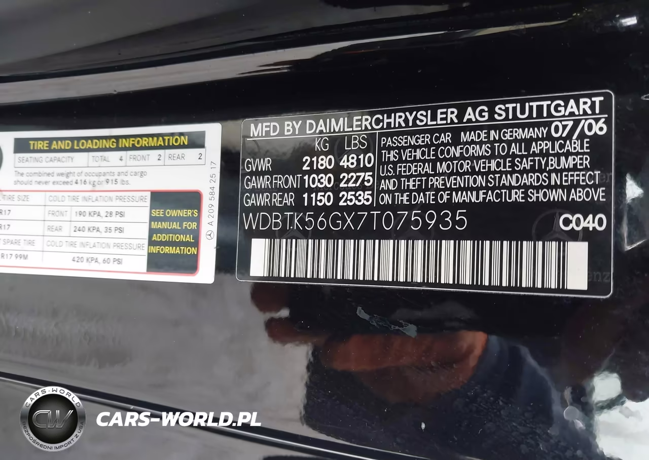 2007 Mercedes-Benz Clk 350 VIN:WDBTK56GX7T075935 - 9