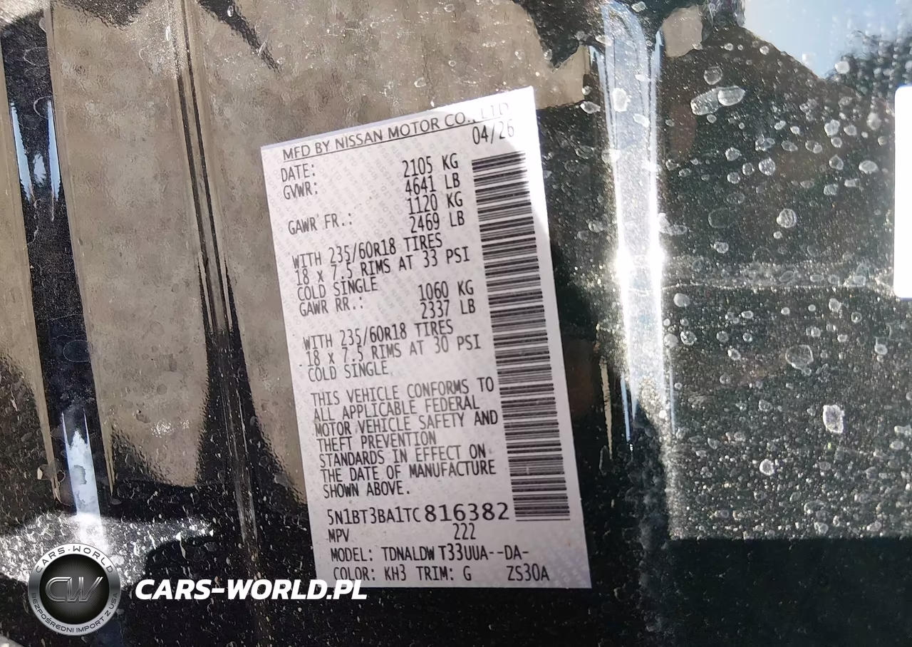 2026 Nissan Rogue Sv VIN:5N1BT3BA1TC816382 - 9
