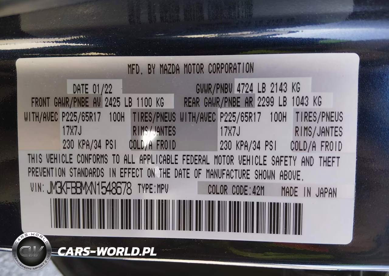 2022 Mazda Cx-5 2.5 S Select VIN:JM3KFBBMXN1548678 - 9