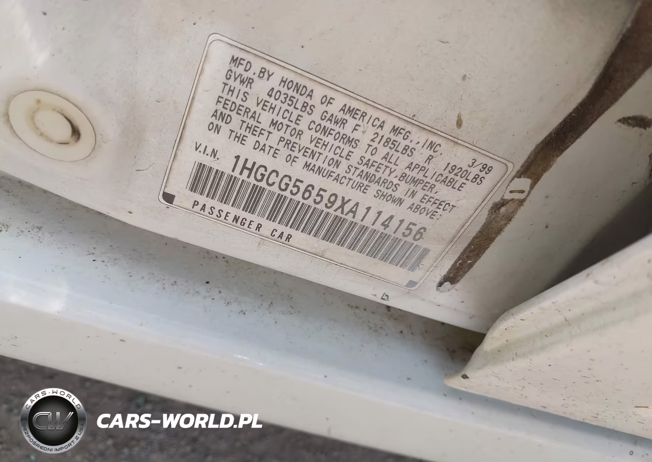 1999 Honda Accord Ex VIN:1HGCG5659XA114156 - 9