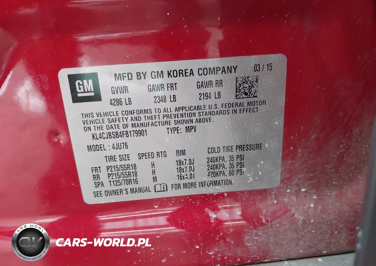 2015 Buick Encore Convenience VIN:KL4CJBSB4FB179901 - 9