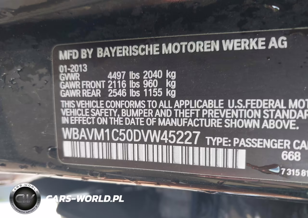 2013 BMW X1 Sdrive28I VIN:WBAVM1C50DVW45227 - 9