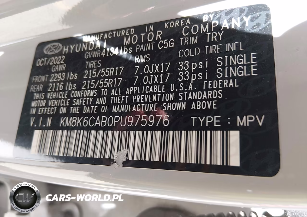 2023 Hyundai Kona Sel VIN:KM8K6CAB0PU975976 - 9