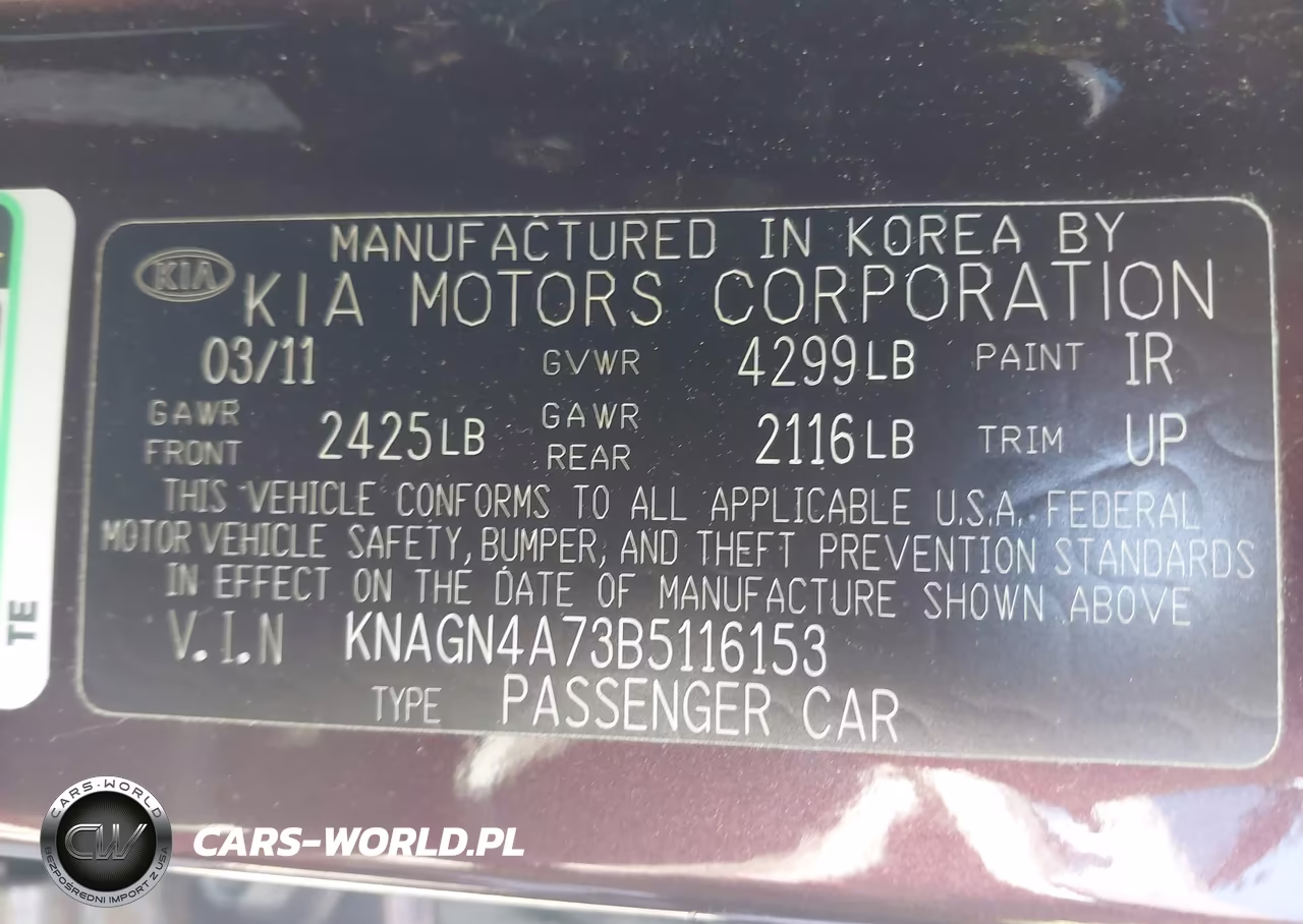 2011 Kia Optima Ex VIN:KNAGN4A73B5116153 - 9