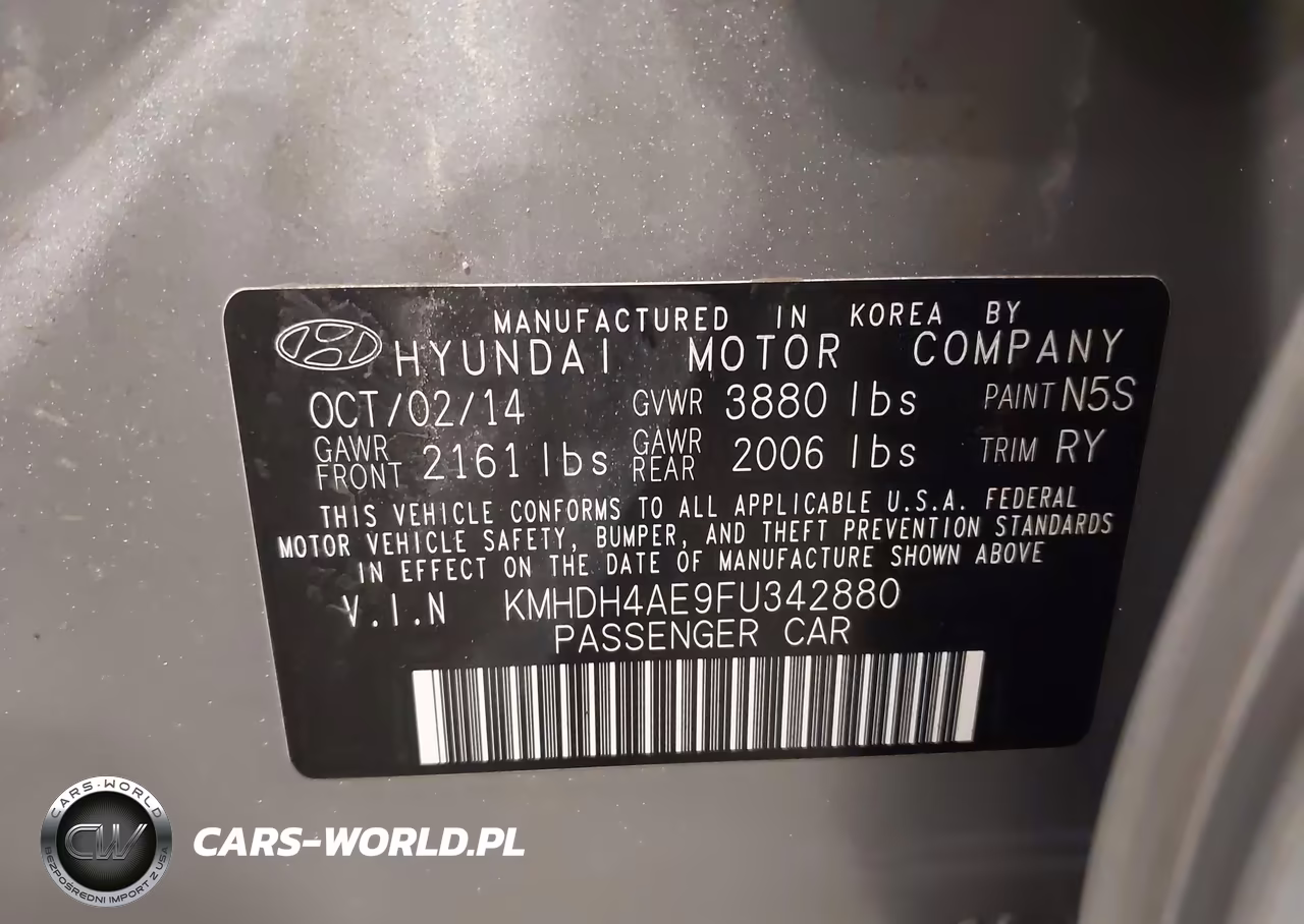2015 Hyundai Elantra Se VIN:KMHDH4AE9FU342880 - 9