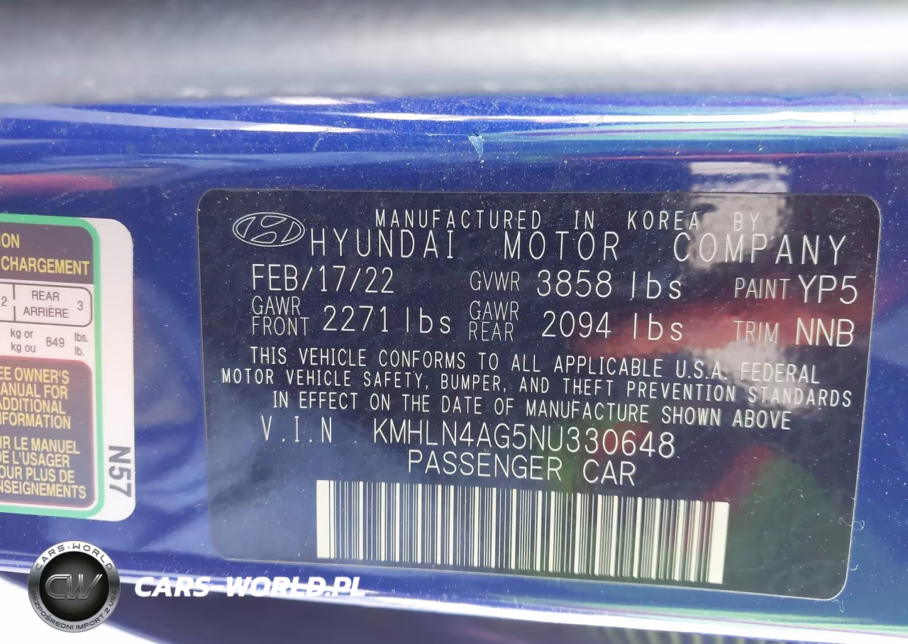 2022 Hyundai Elantra Sel VIN:KMHLN4AG5NU330648 - 9