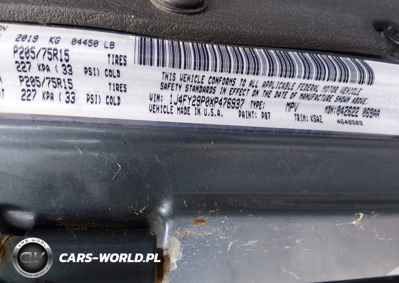 1999 Jeep Wrangler Se VIN:1J4FY29P0XP476937 - 9