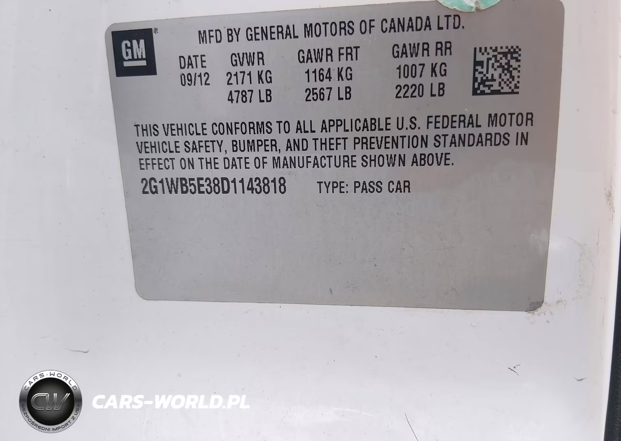 2013 Chevrolet Impala Lt VIN:2G1WB5E38D1143818 - 9
