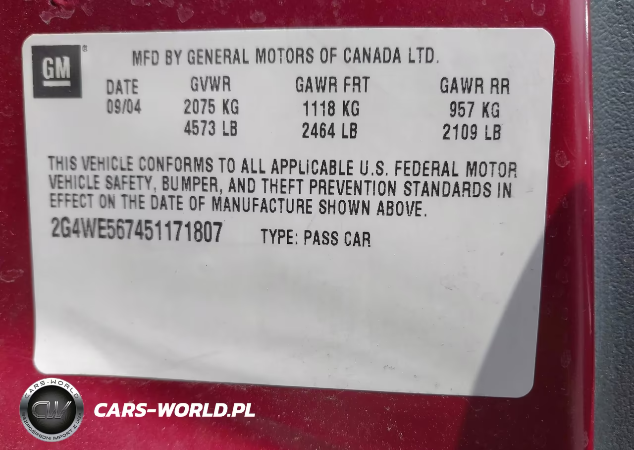 2005 Buick Lacrosse Cxs VIN:2G4WE567451171807 - 9