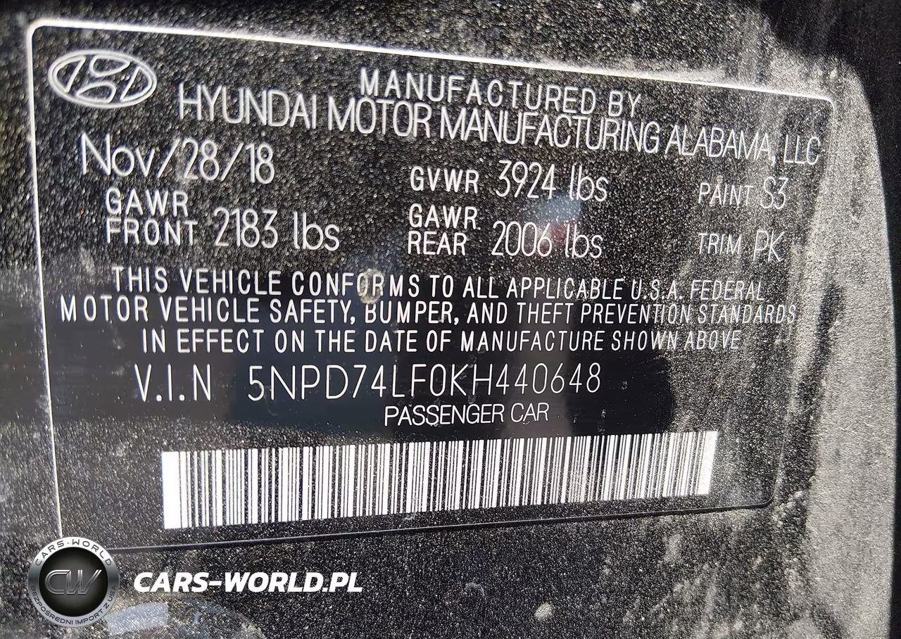 2019 Hyundai Elantra Se VIN:5NPD74LF0KH440648 - 9