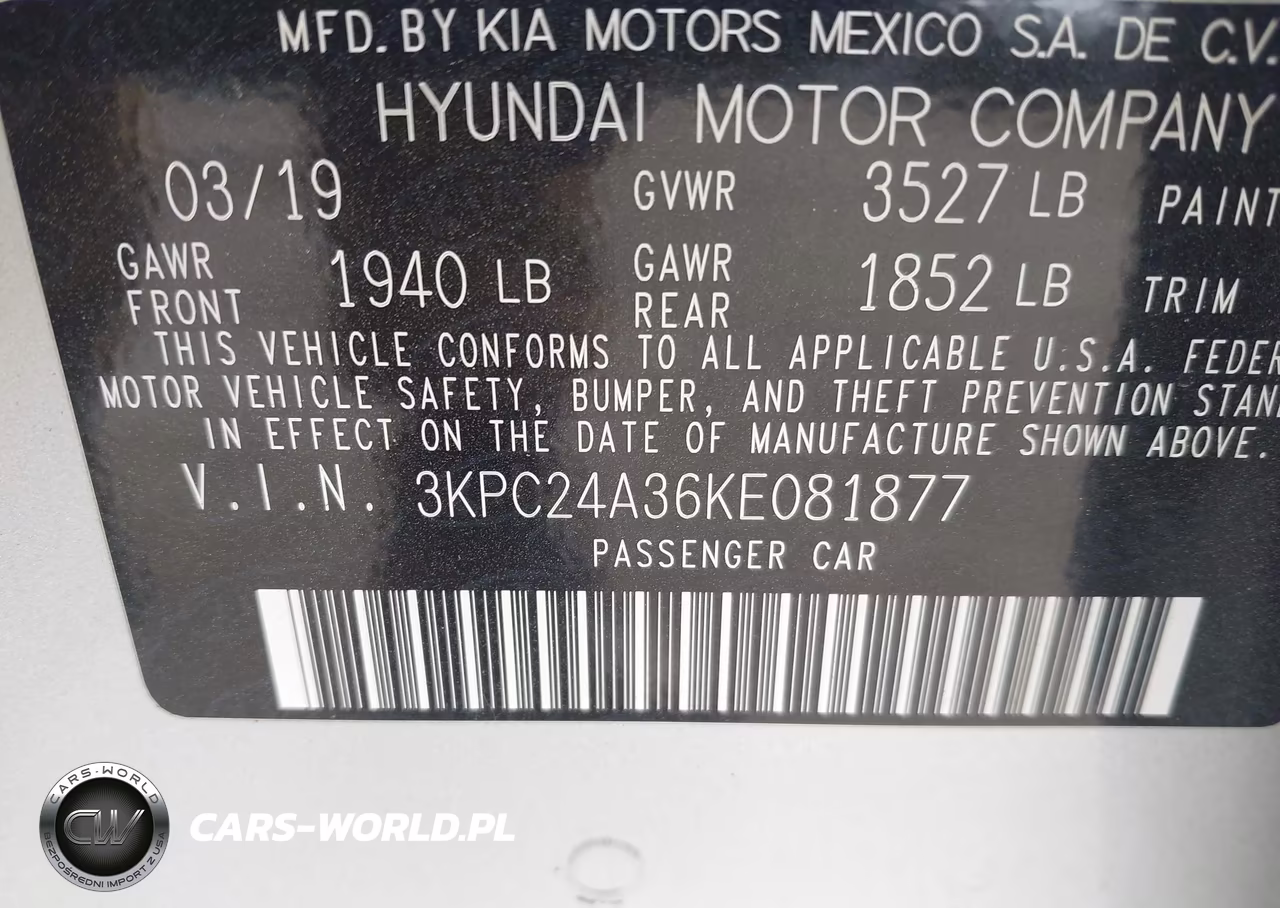 2019 Hyundai Accent Se VIN:3KPC24A36KE081877 - 9
