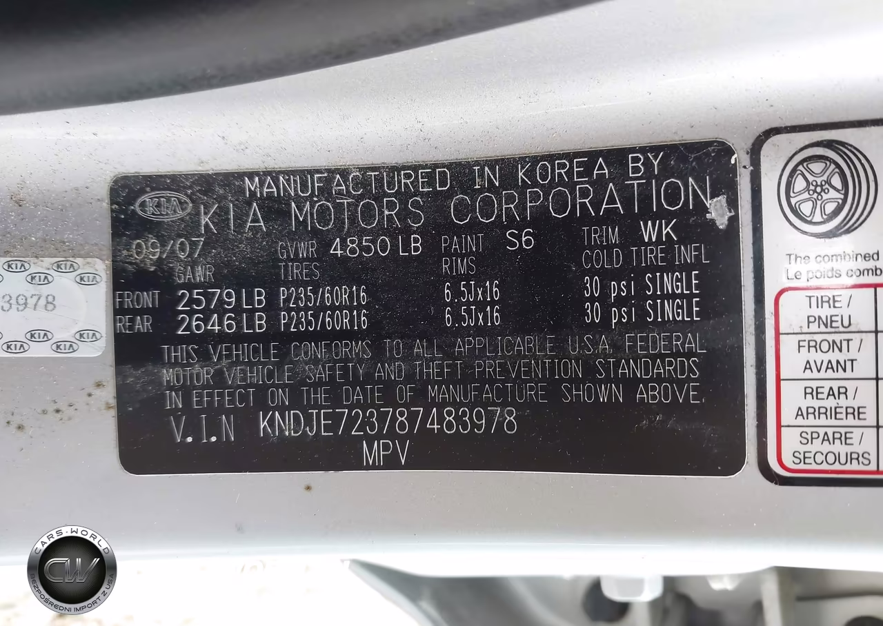 2008 Kia Sportage Lx V6 VIN:KNDJE723787483978 - 9