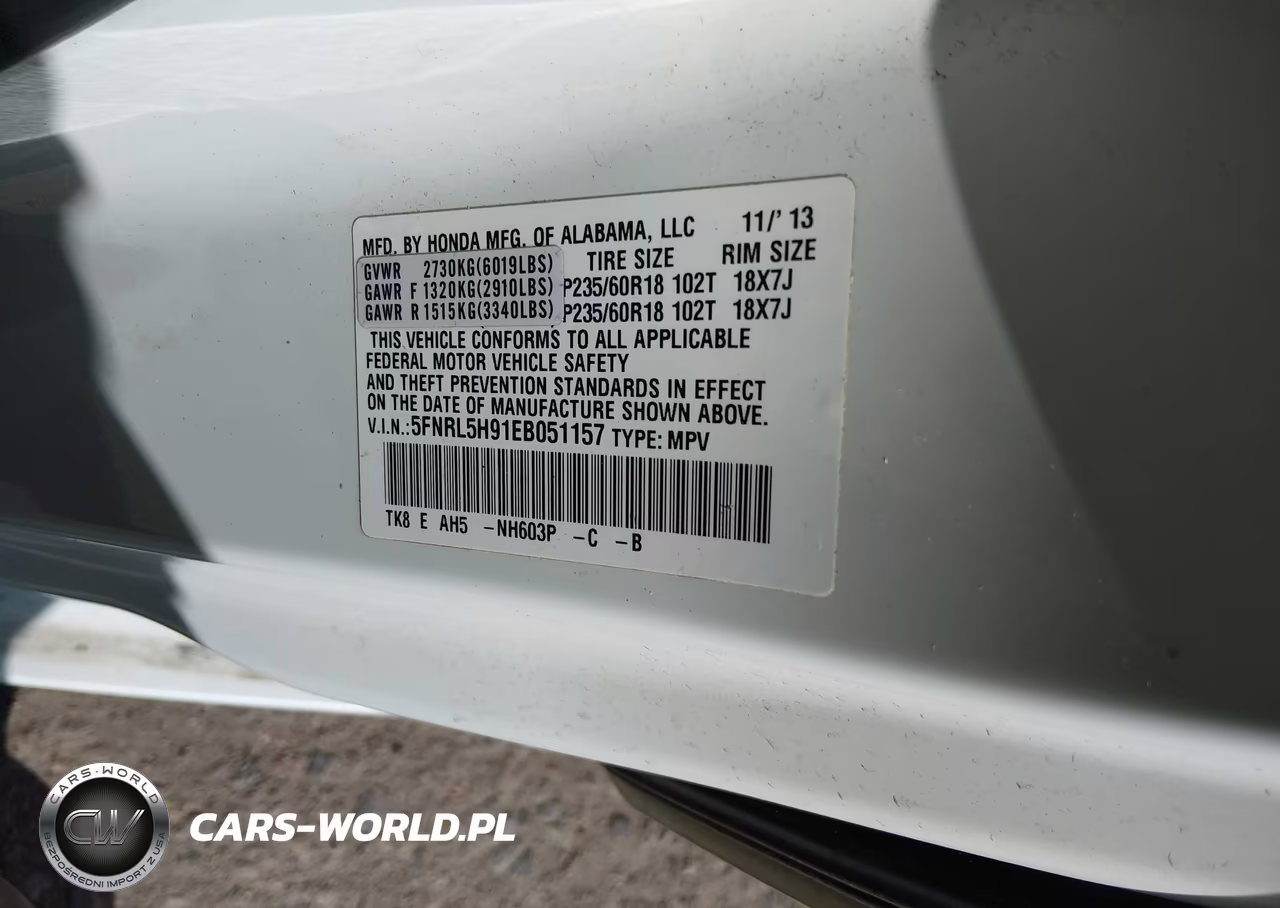 2014 Honda Odyssey Touring-Touring Elite VIN:5FNRL5H91EB051157 - 9