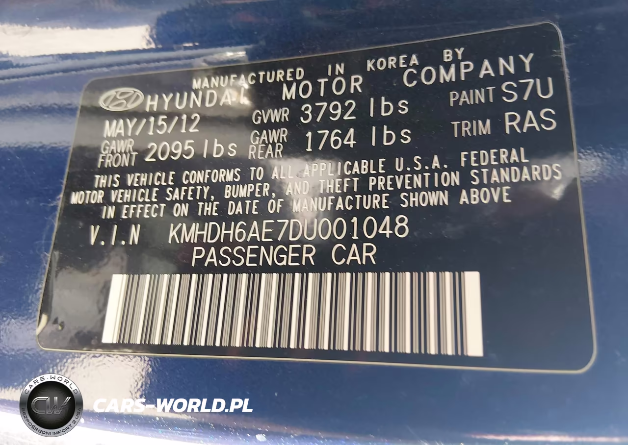 2013 Hyundai Elantra Gs VIN:KMHDH6AE7DU001048 - 9