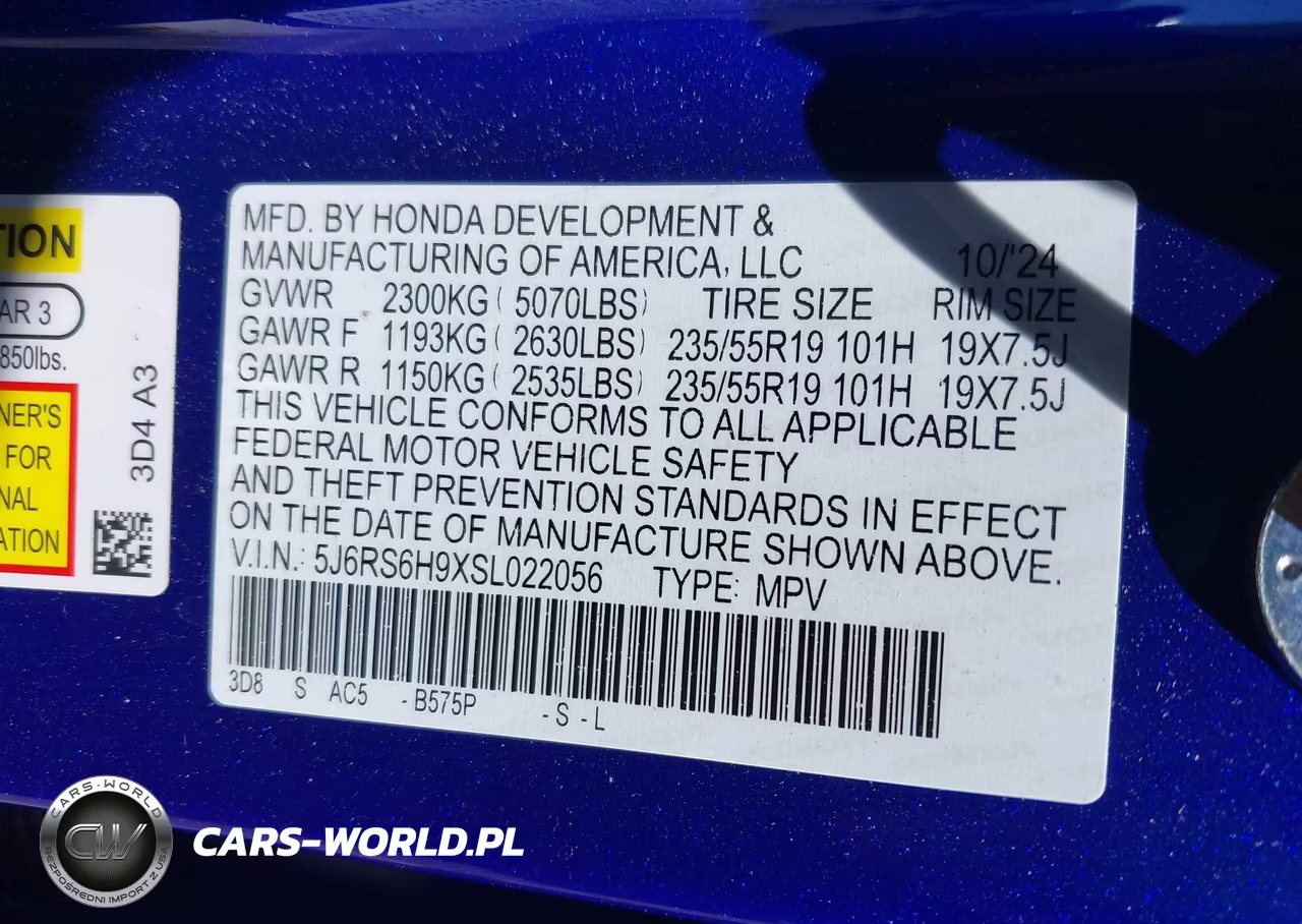 2025 Honda Cr-V Hybrid Sport Touring VIN:5J6RS6H9XSL022056 - 9