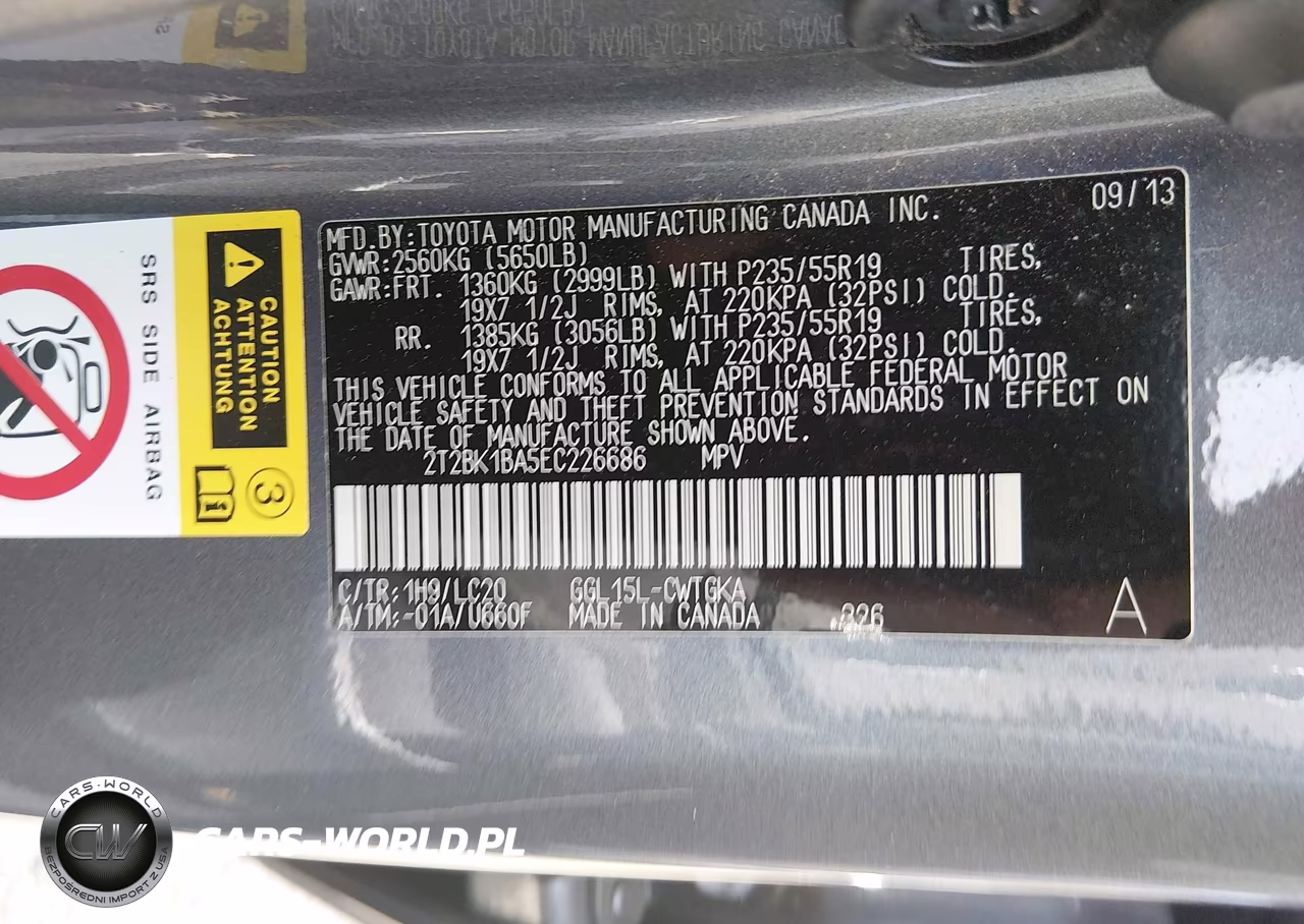 2014 Lexus Rx 350 VIN:2T2BK1BA5EC226686 - 9