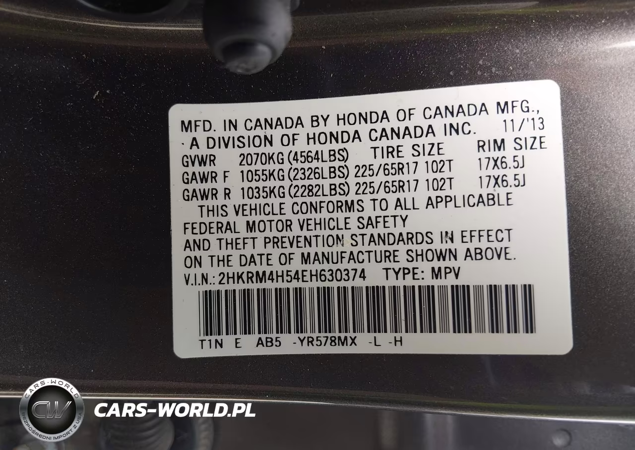 2014 Honda Cr-V Ex VIN:2HKRM4H54EH630374 - 9