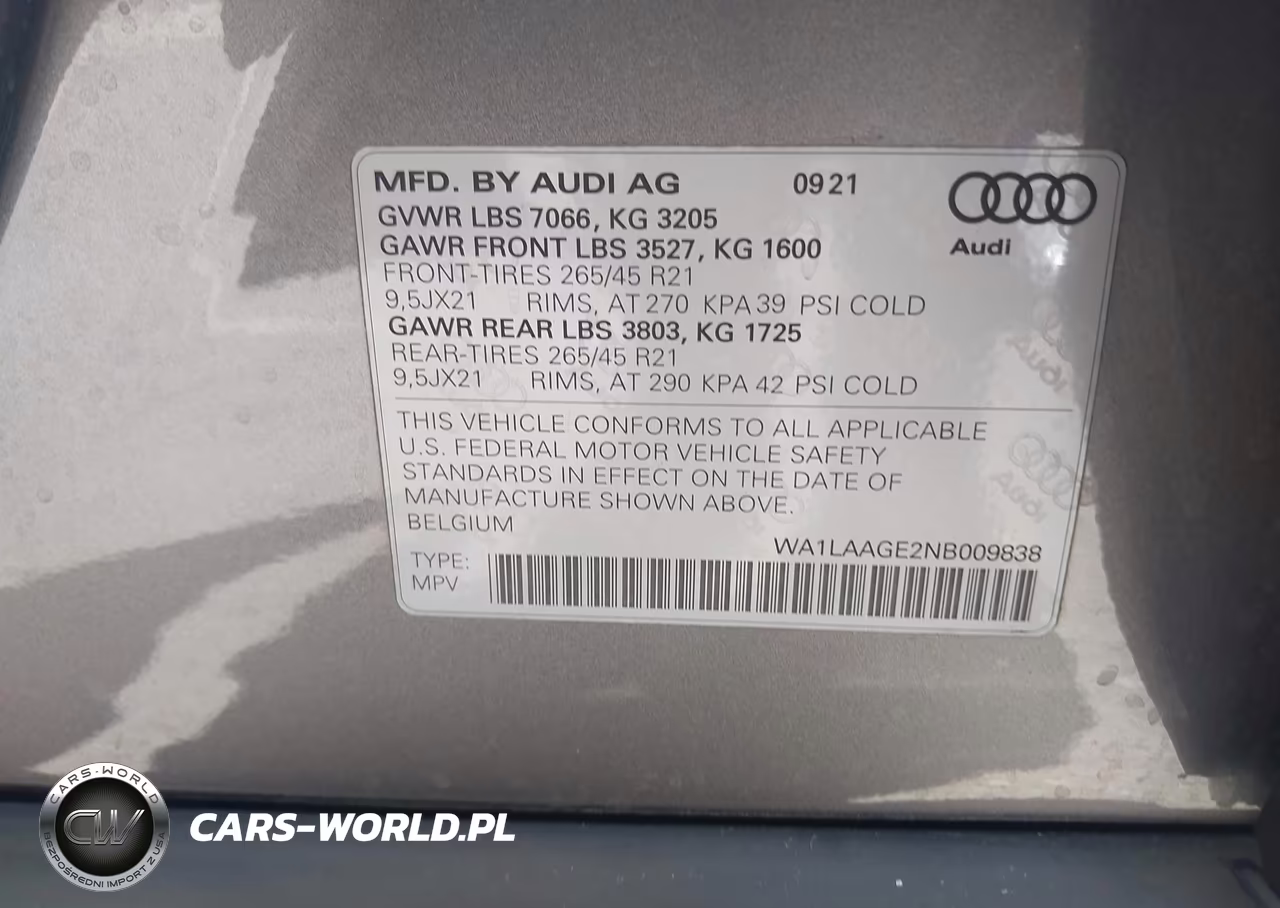 2022 Audi E-Tron Premium Plus Quattro VIN:WA1LAAGE2NB009838 - 9