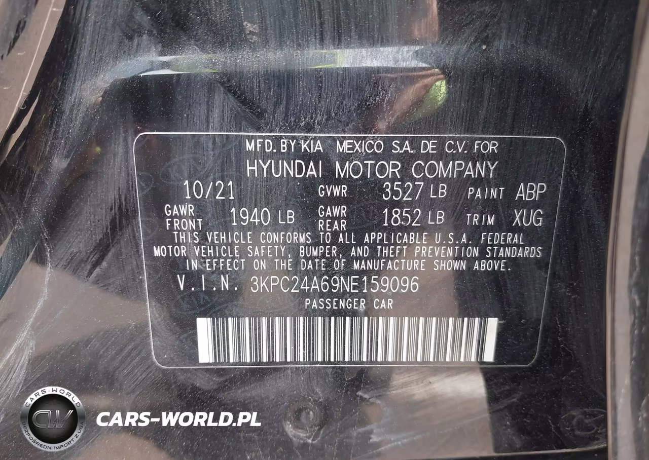 2022 Hyundai Accent Se VIN:3KPC24A69NE159096 - 9