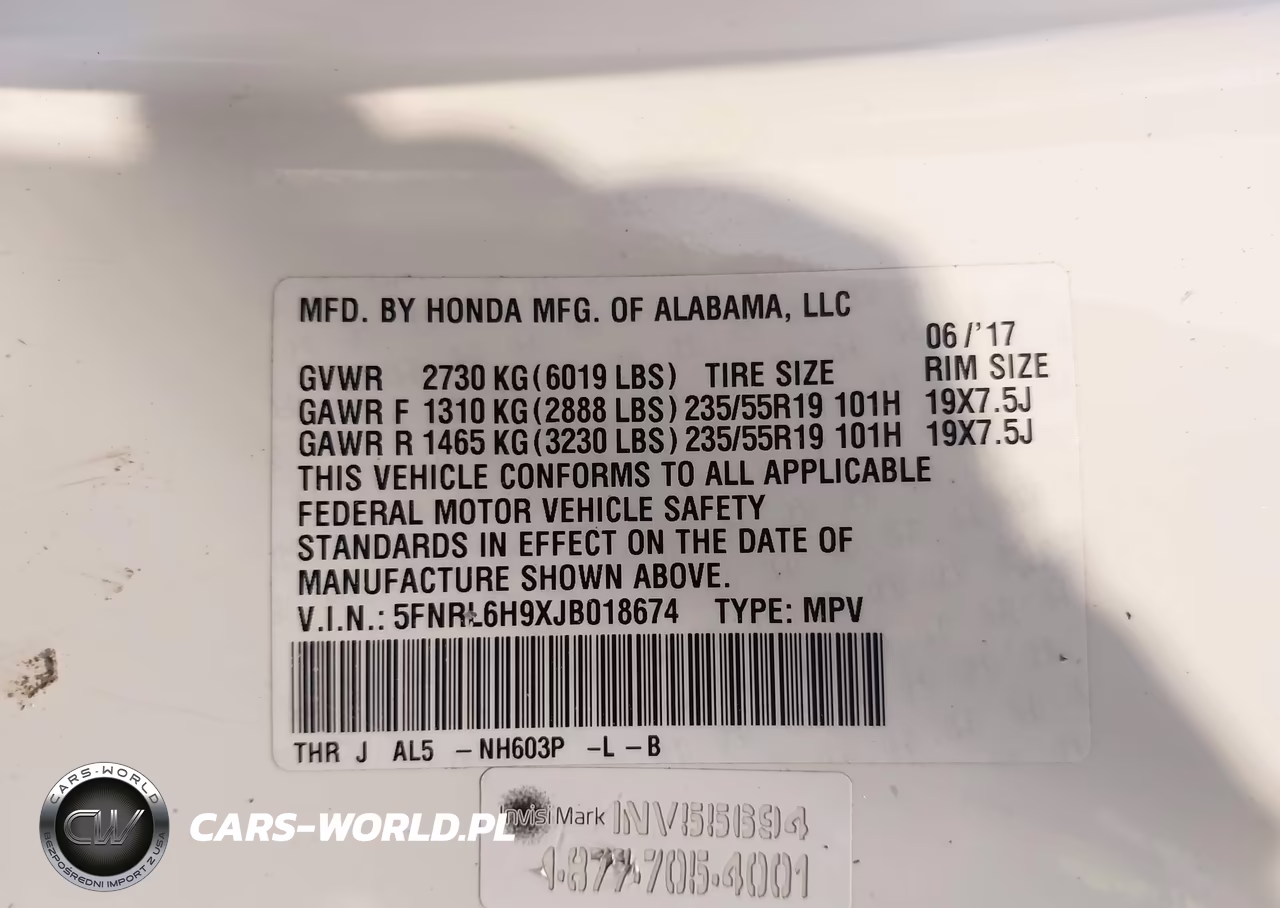 2018 Honda Odyssey Elite VIN:5FNRL6H9XJB018674 - 9