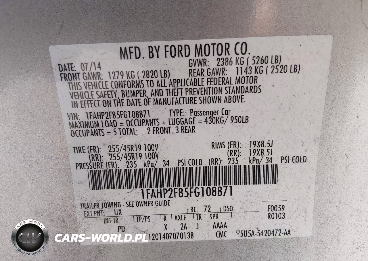 2015 Ford Taurus Limited VIN:1FAHP2F85FG108871 - 9