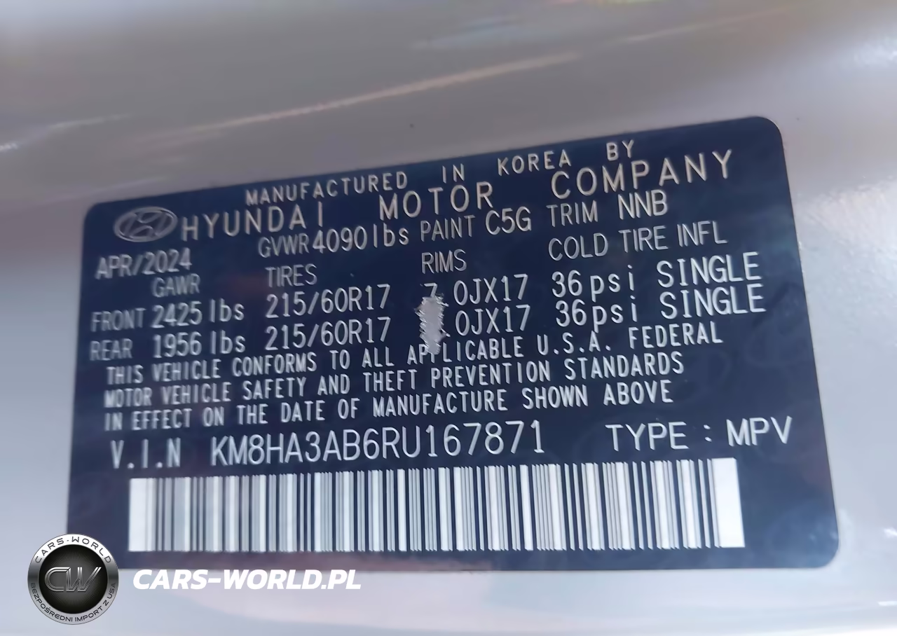 2024 Hyundai Kona Se VIN:KM8HA3AB6RU167871 - 9