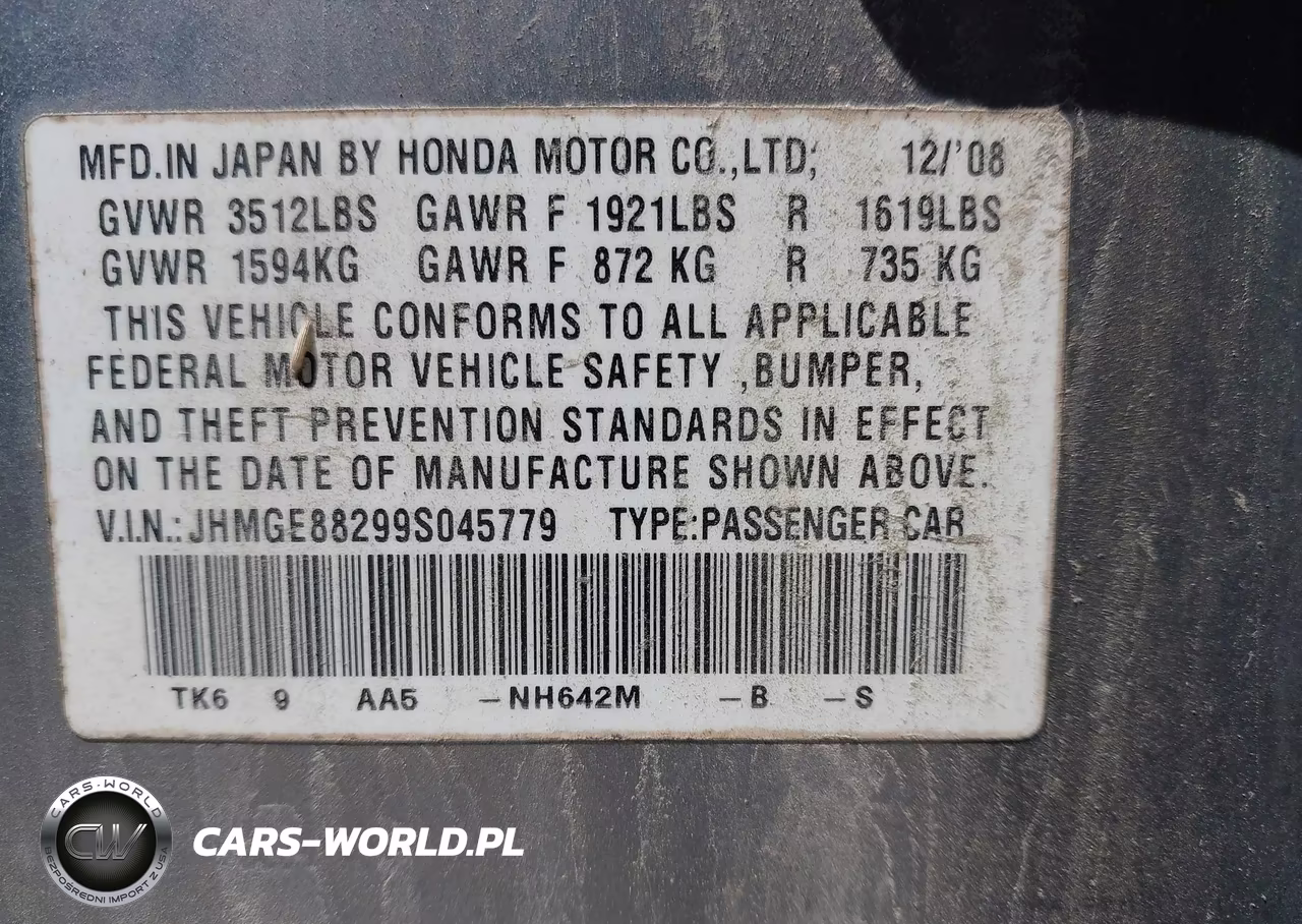 2009 Honda Fit VIN:JHMGE88299S045779 - 9