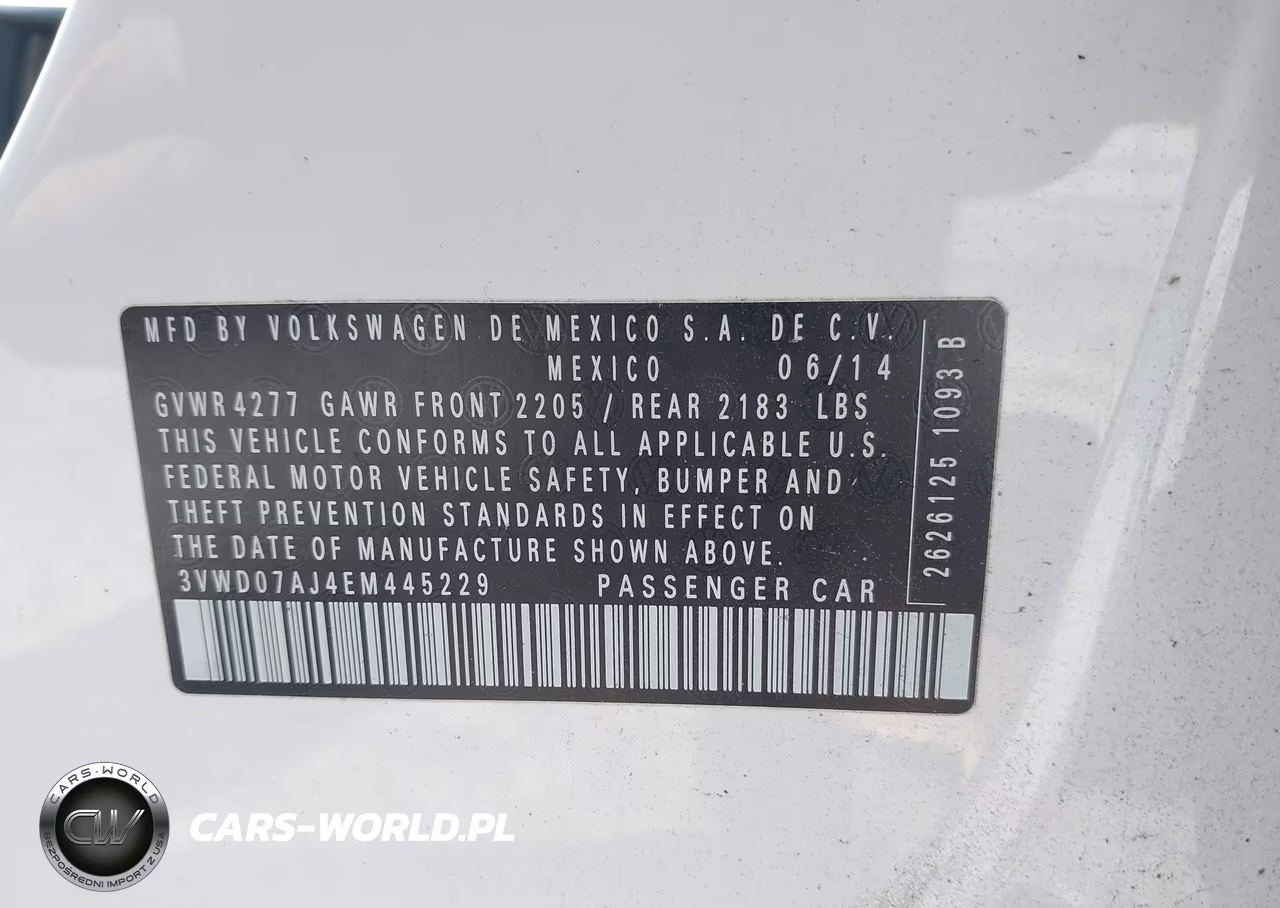 2014 Volkswagen Jetta 1.8T Se VIN:3VWD07AJ4EM445229 - 9