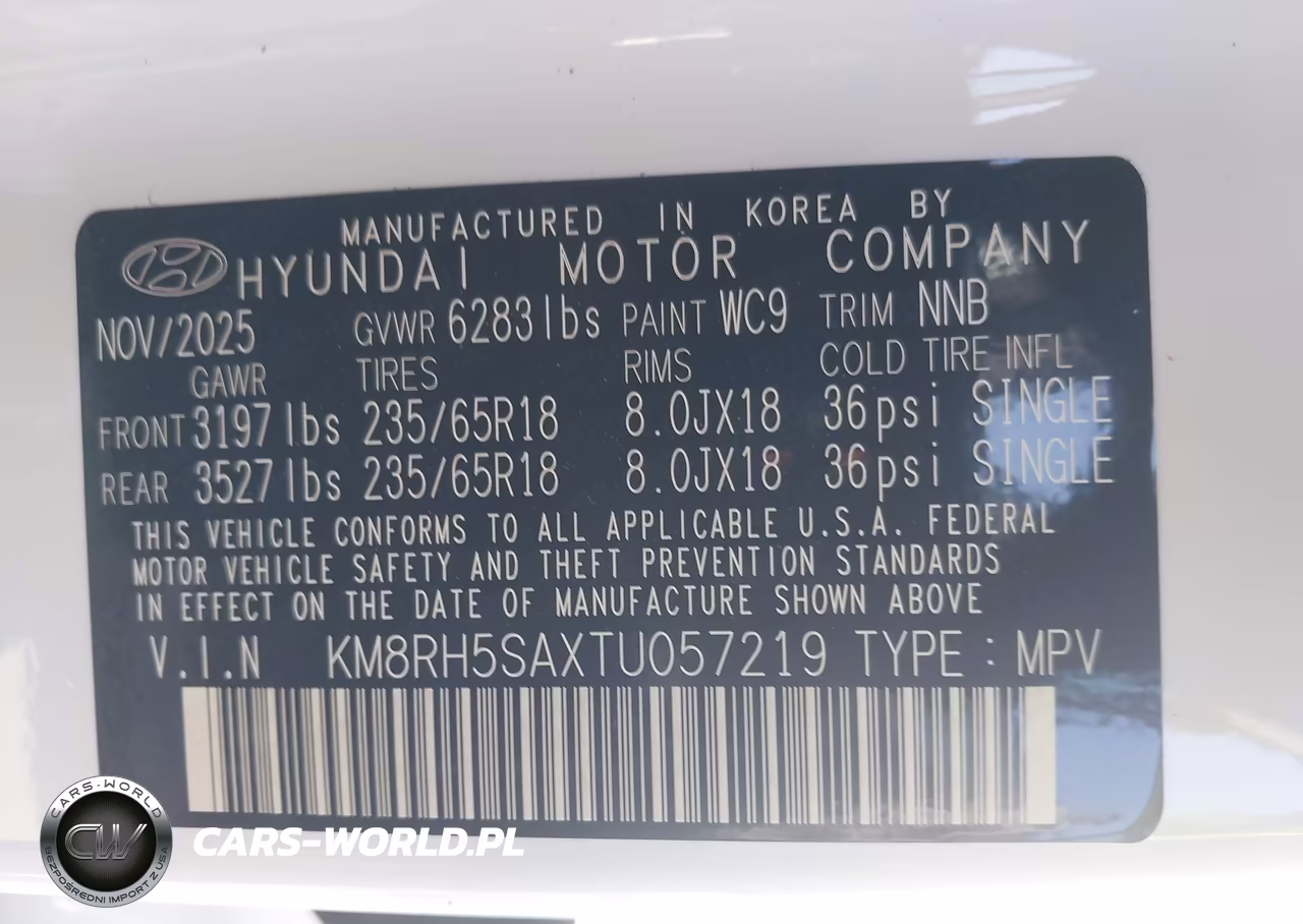 2026 Hyundai Palisade Hev Blue Sel Premium 7P VIN:KM8RH5SAXTU057219 - 9