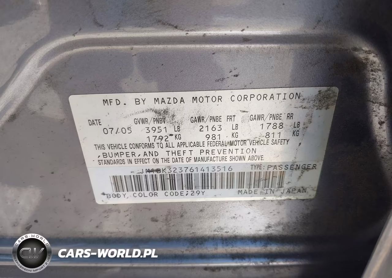 2006 Mazda Mazda3 S VIN:JM1BK323761413516 - 9