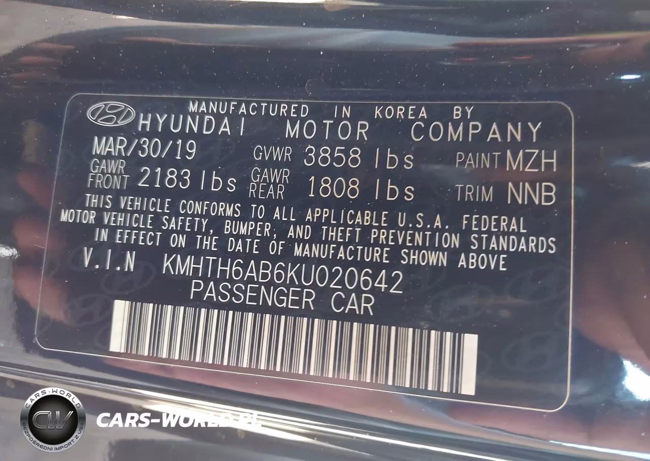2019 Hyundai Veloster Turbo VIN:KMHTH6AB6KU020642 - 9