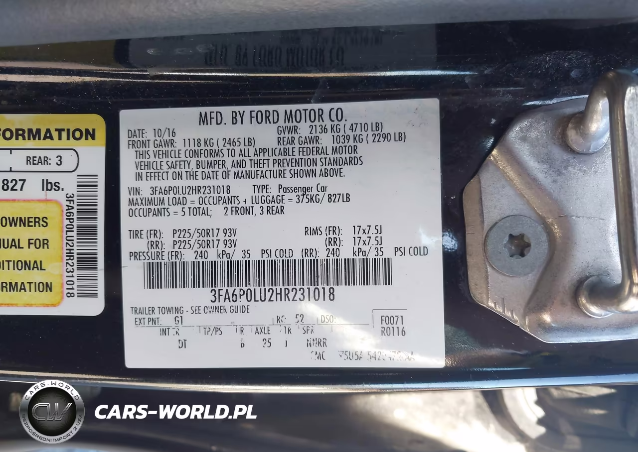 2017 Ford Fusion Hybrid Se VIN:3FA6P0LU2HR231018 - 9