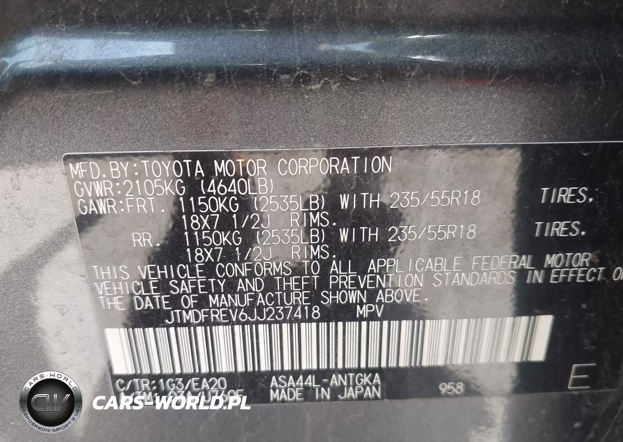 2018 Toyota Rav4 Limited VIN:JTMDFREV6JJ237418 - 9